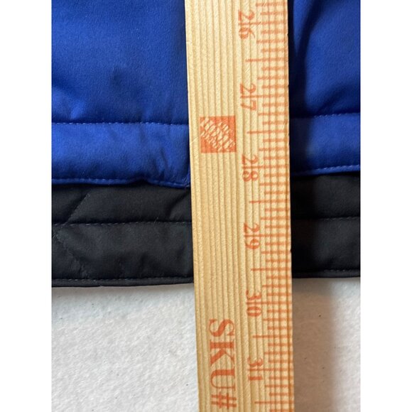 Peter Millar Blue & Black Reversible Quilted Vest With Crown Button Accent - Picture 2 of 9